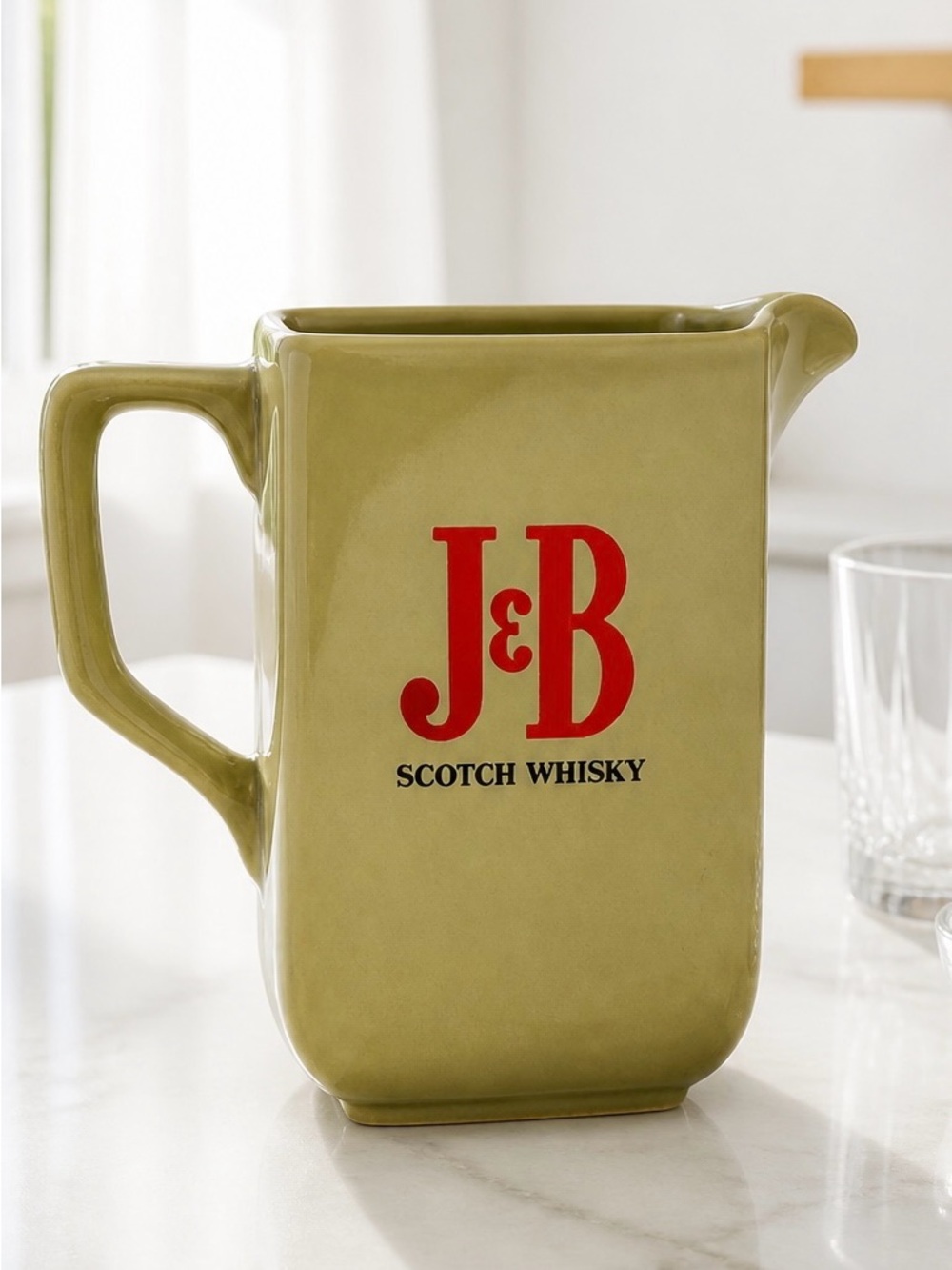 J&B Scotch Whiskey Ceramic Pitcher Wade England
